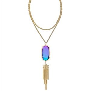 Kendra Scott Black Iridescent Ryane Necklace